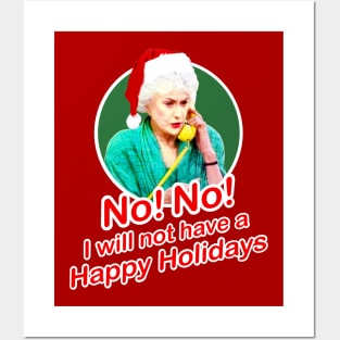 Golden Girls Dorothy Zbornak Bea Arthur I will not have a nice day quote - happy holidays Christmas Posters and Art